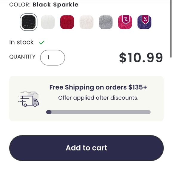 Bernat Premium Yarn in Black and Gold metallic tone - Picture 10 of 14